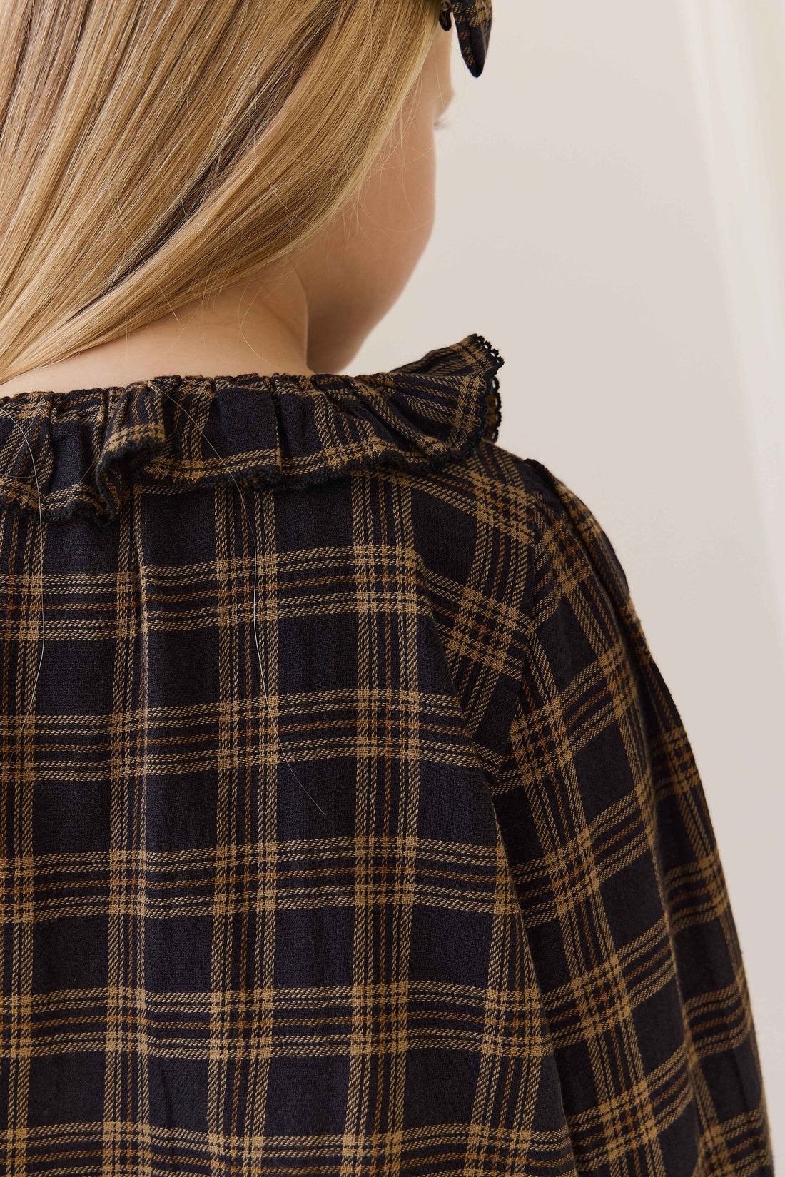 Organic Cotton Cecile Top - Woodland Check Childrens Top from Jamie Kay Australia