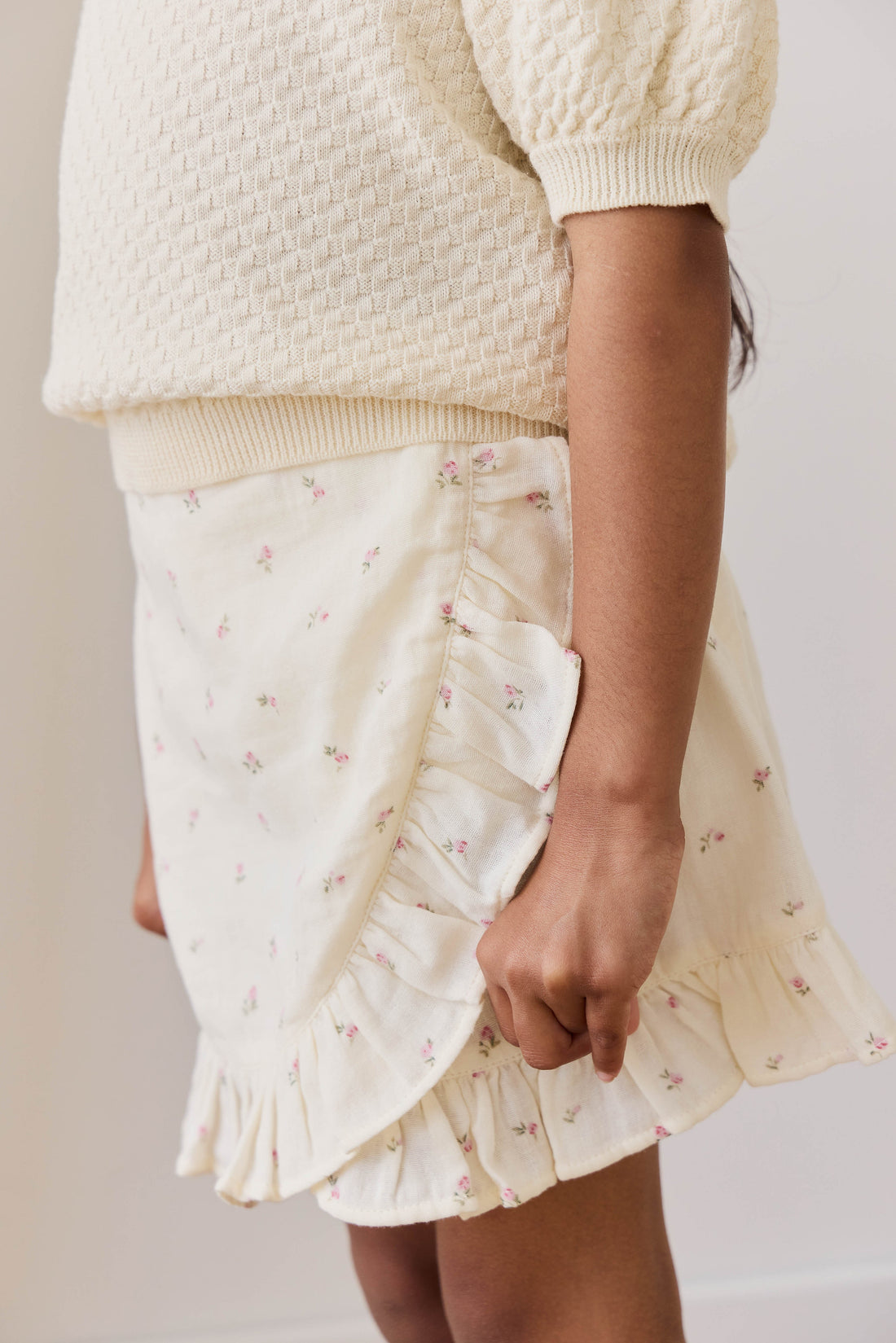 Organic Cotton Muslin Celine Skirt - Willow Rose Childrens Skirt from Jamie Kay Australia