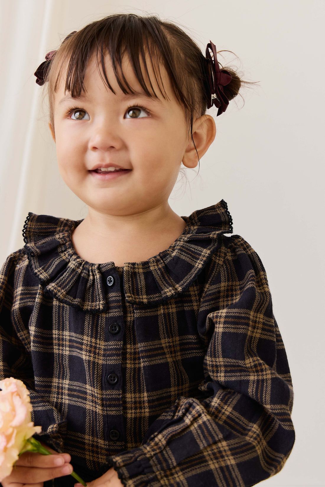 Organic Cotton Cecile Top - Woodland Check Childrens Top from Jamie Kay Australia