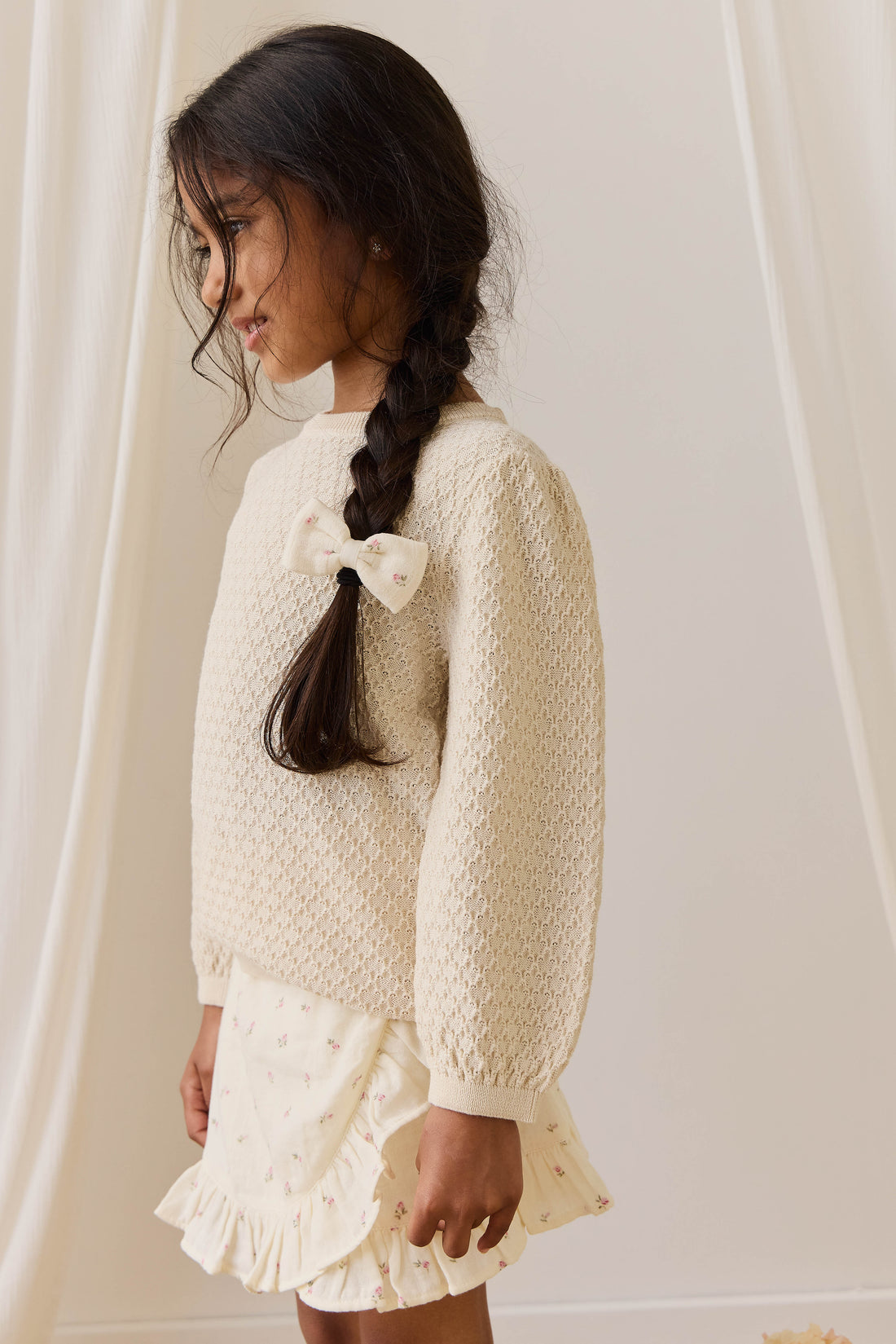 Organic Cotton Muslin Celine Skirt - Willow Rose Childrens Skirt from Jamie Kay Australia