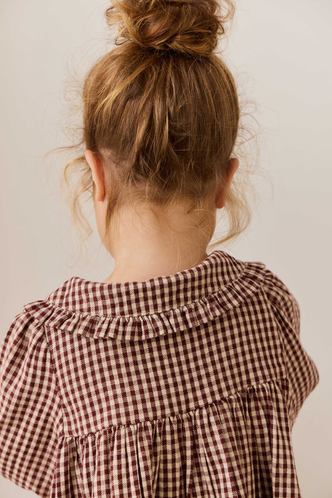 Organic Cotton Ira Dress - Cinnamon Gingham Childrens Dress from Jamie Kay Australia