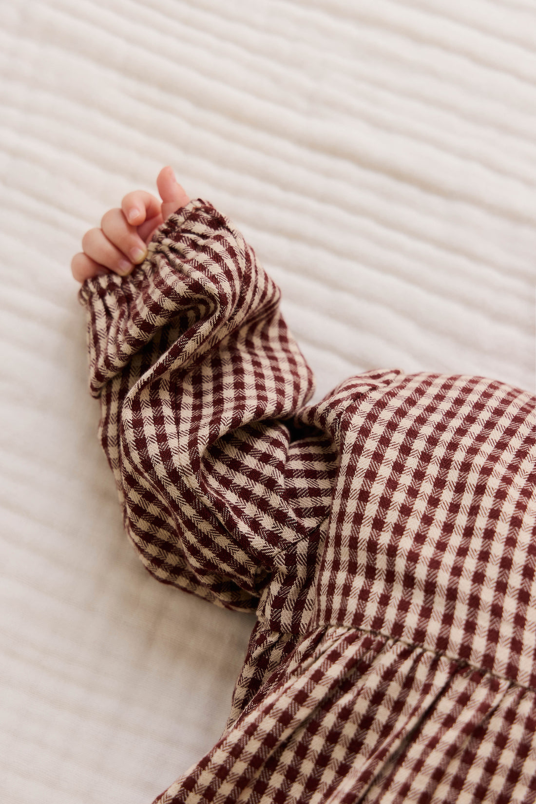 Organic Cotton Imani Blouse - Cinnamon Gingham Childrens Top from Jamie Kay Australia