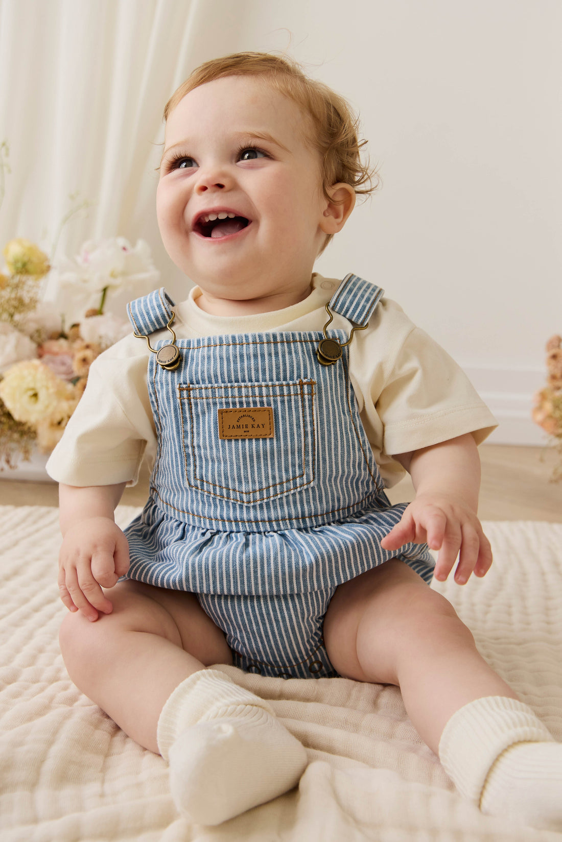 Pax Playsuit - Holiday Stripe Childrens Playsuit from Jamie Kay Australia