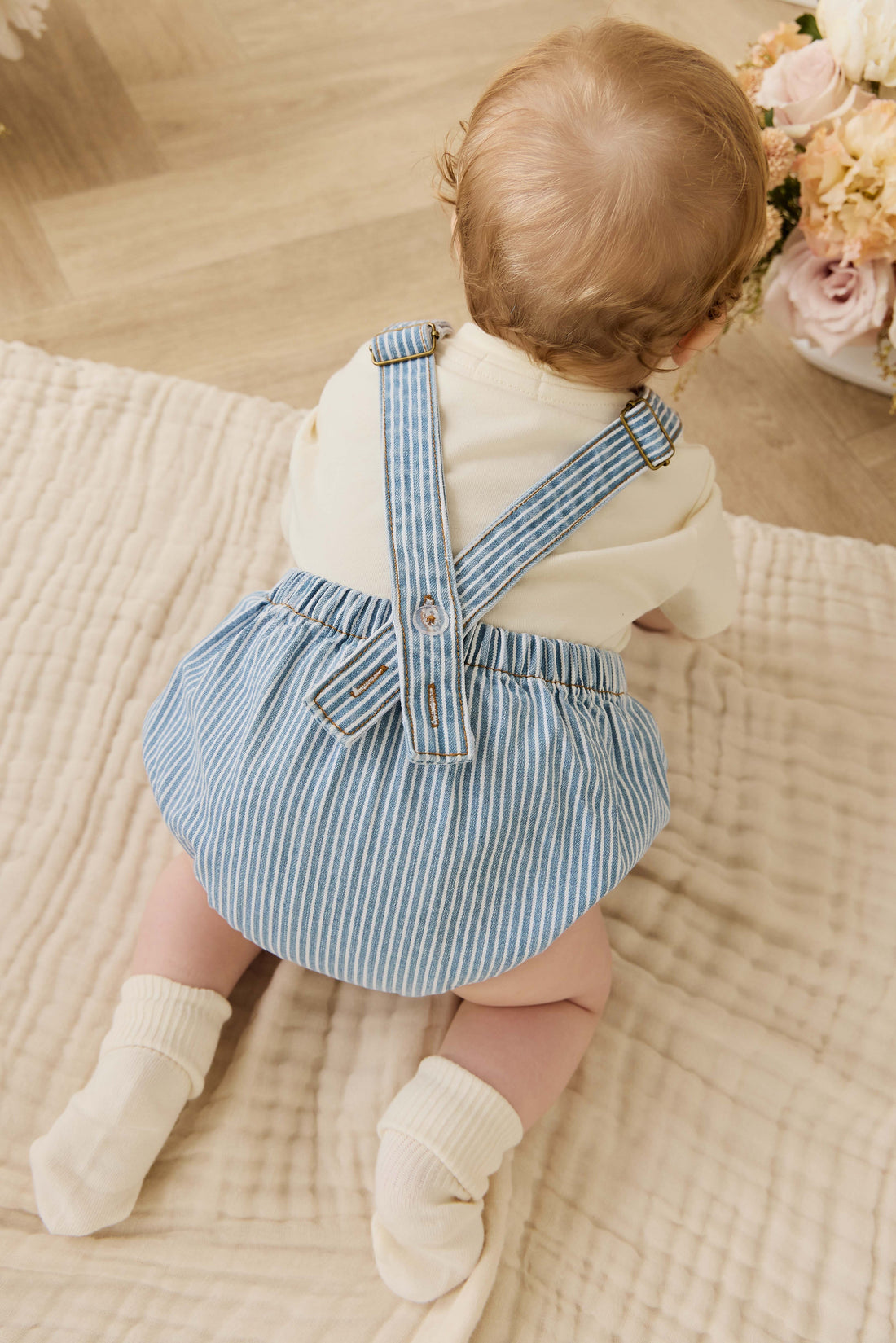 Pax Playsuit - Holiday Stripe Childrens Playsuit from Jamie Kay Australia