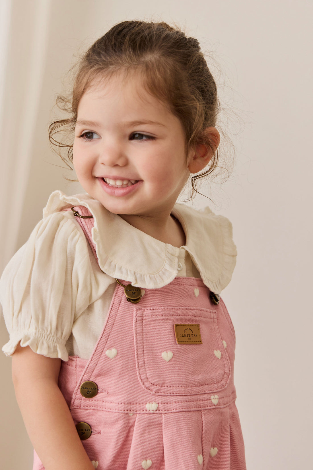 Blair Overall - Petite Heart Rose Childrens Overall from Jamie Kay Australia