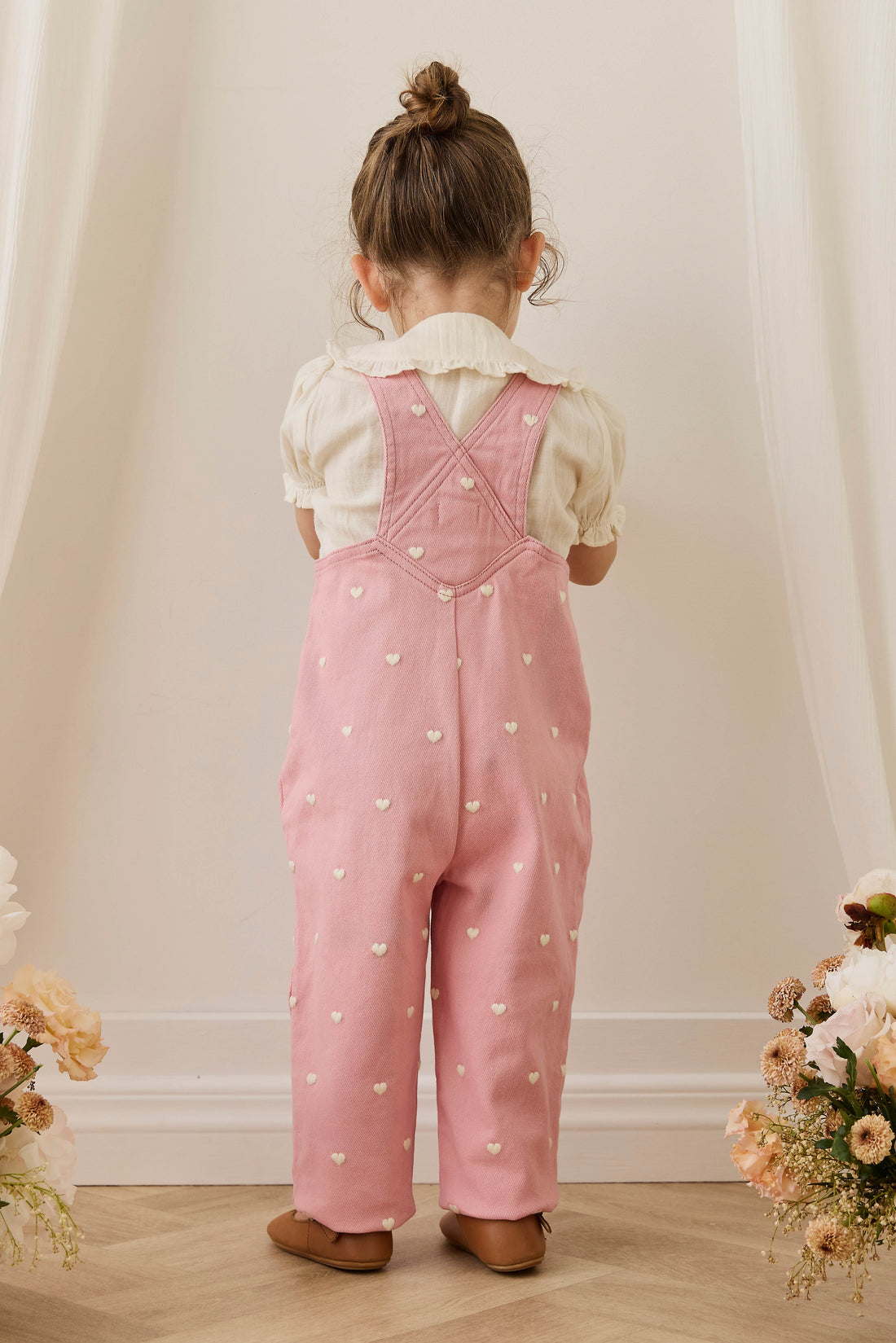 Blair Overall - Petite Heart Rose Childrens Overall from Jamie Kay Australia
