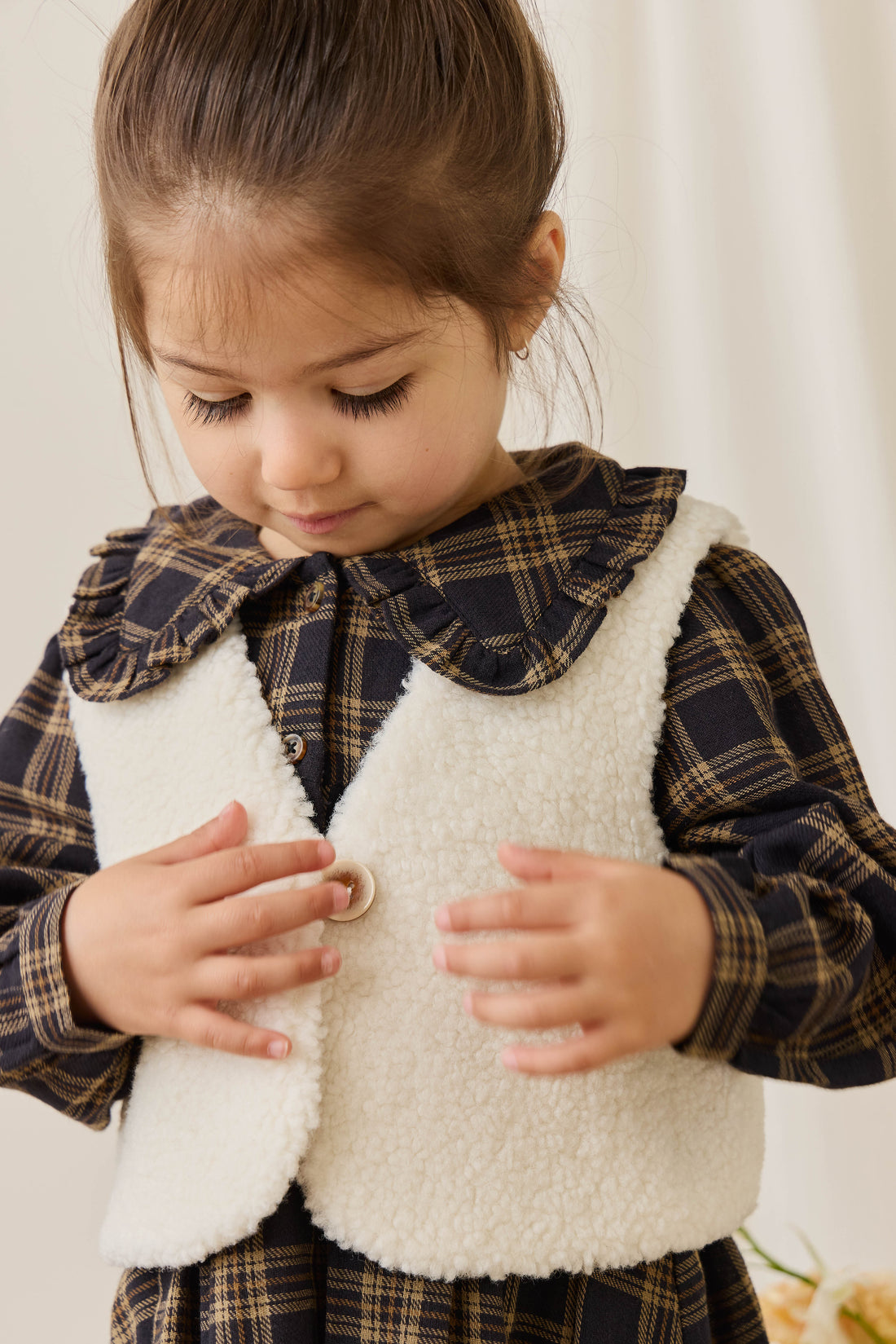 Petal Vest - Natural Childrens Vest from Jamie Kay Australia