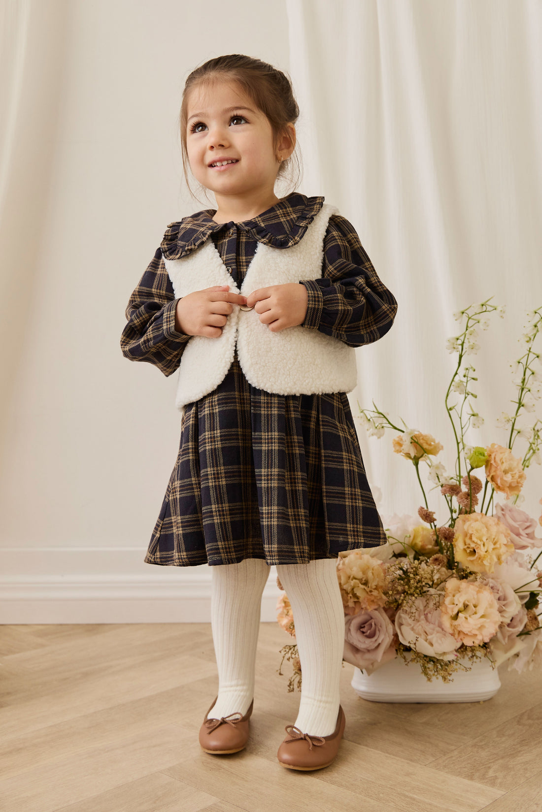 Petal Vest - Natural Childrens Vest from Jamie Kay Australia