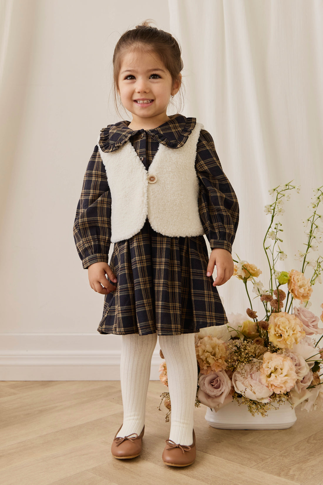 Petal Vest - Natural Childrens Vest from Jamie Kay Australia