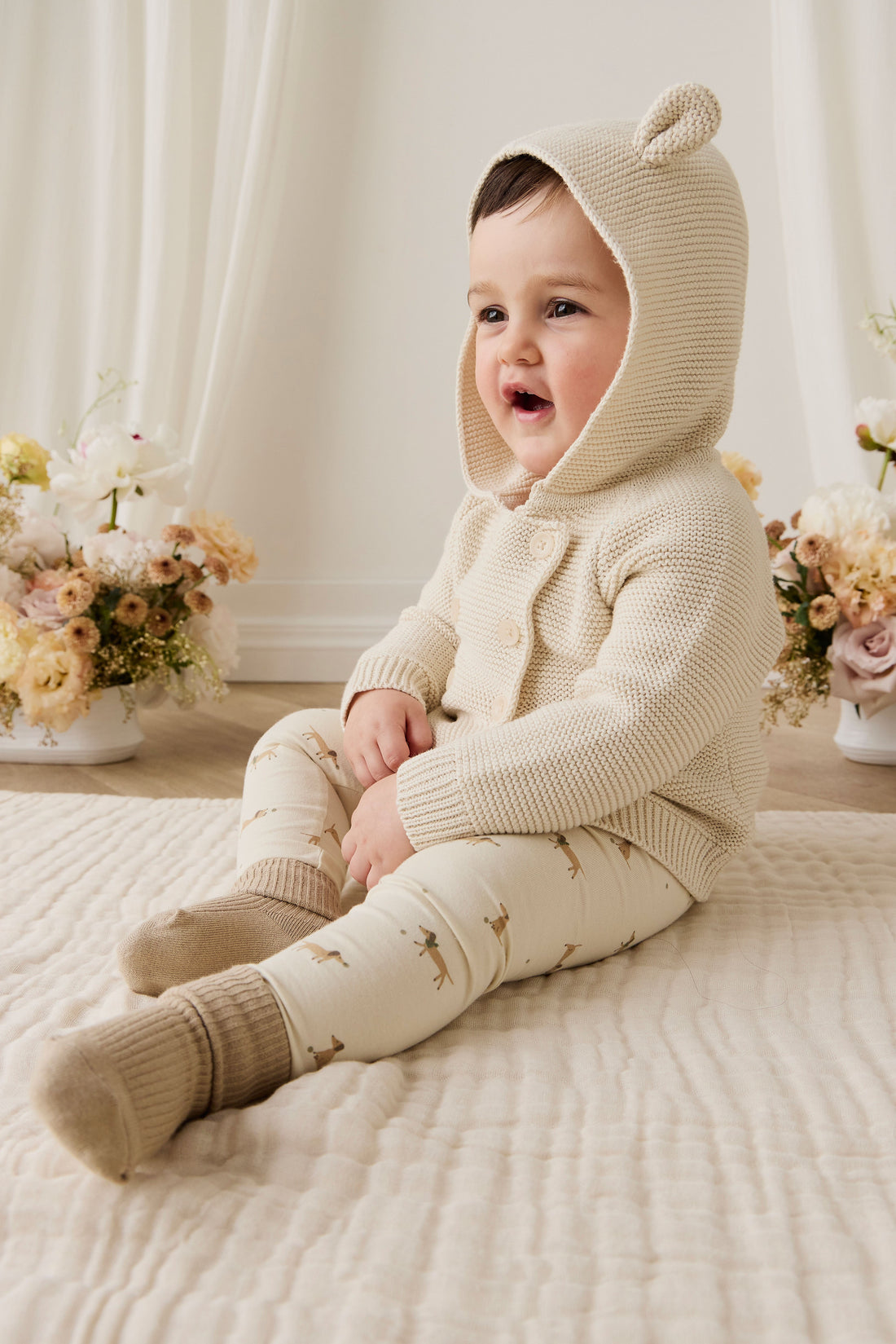 Organic Cotton Everyday Legging - Play Ball Cassava Childrens Legging from Jamie Kay Australia