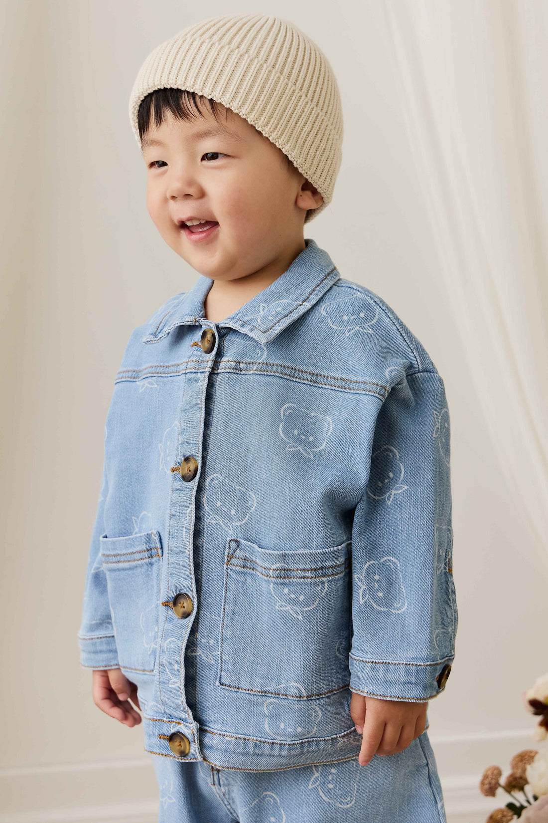 Axel Jacket - Bowie Bear Denim Childrens Jacket from Jamie Kay Australia