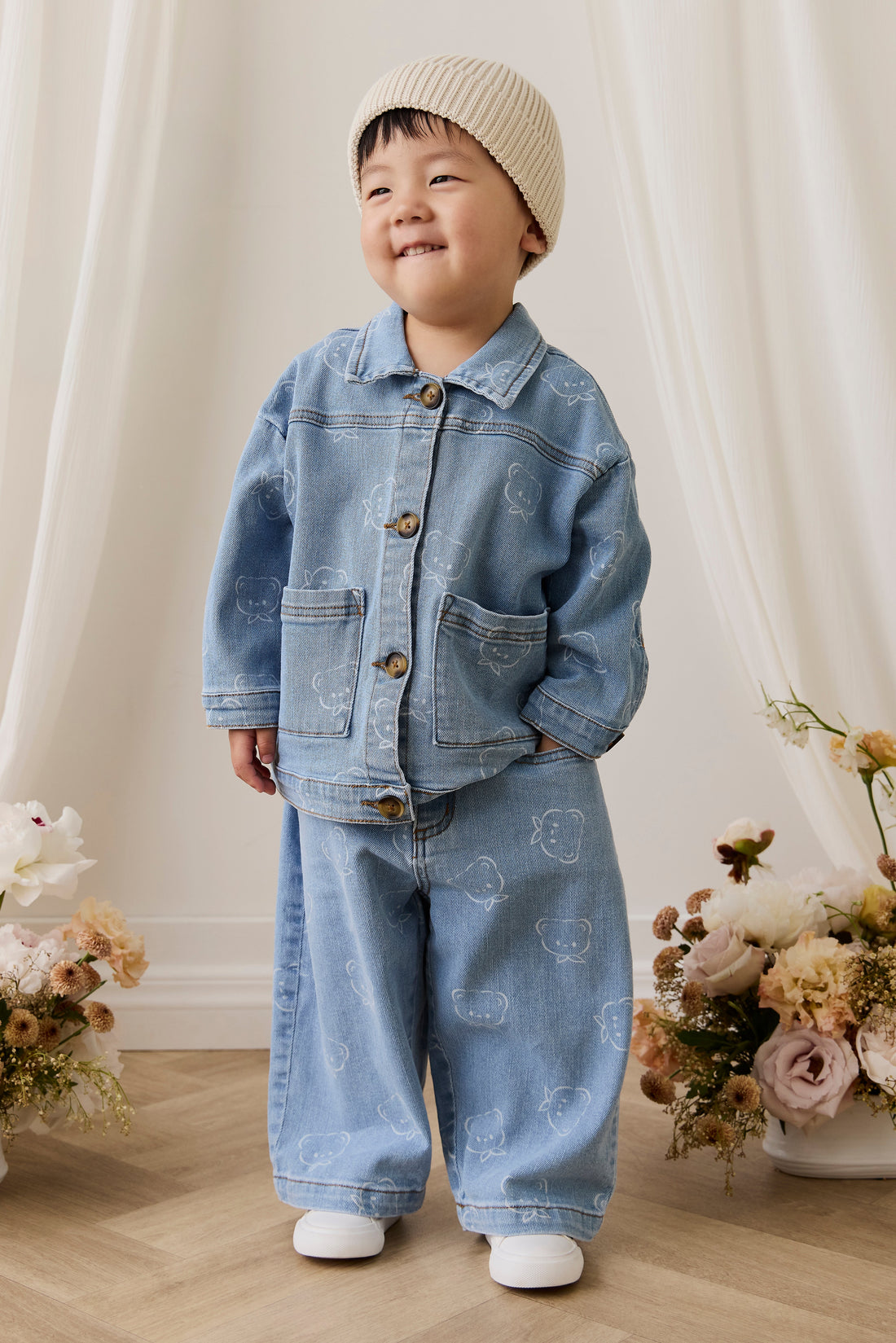 Axel Jacket - Bowie Bear Denim Childrens Jacket from Jamie Kay Australia