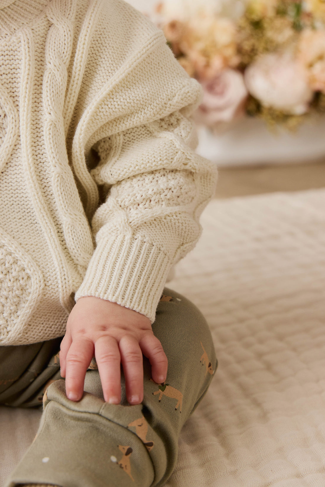 Pima Cotton Wesley Pant - Play Ball Vert Childrens Pant from Jamie Kay Australia