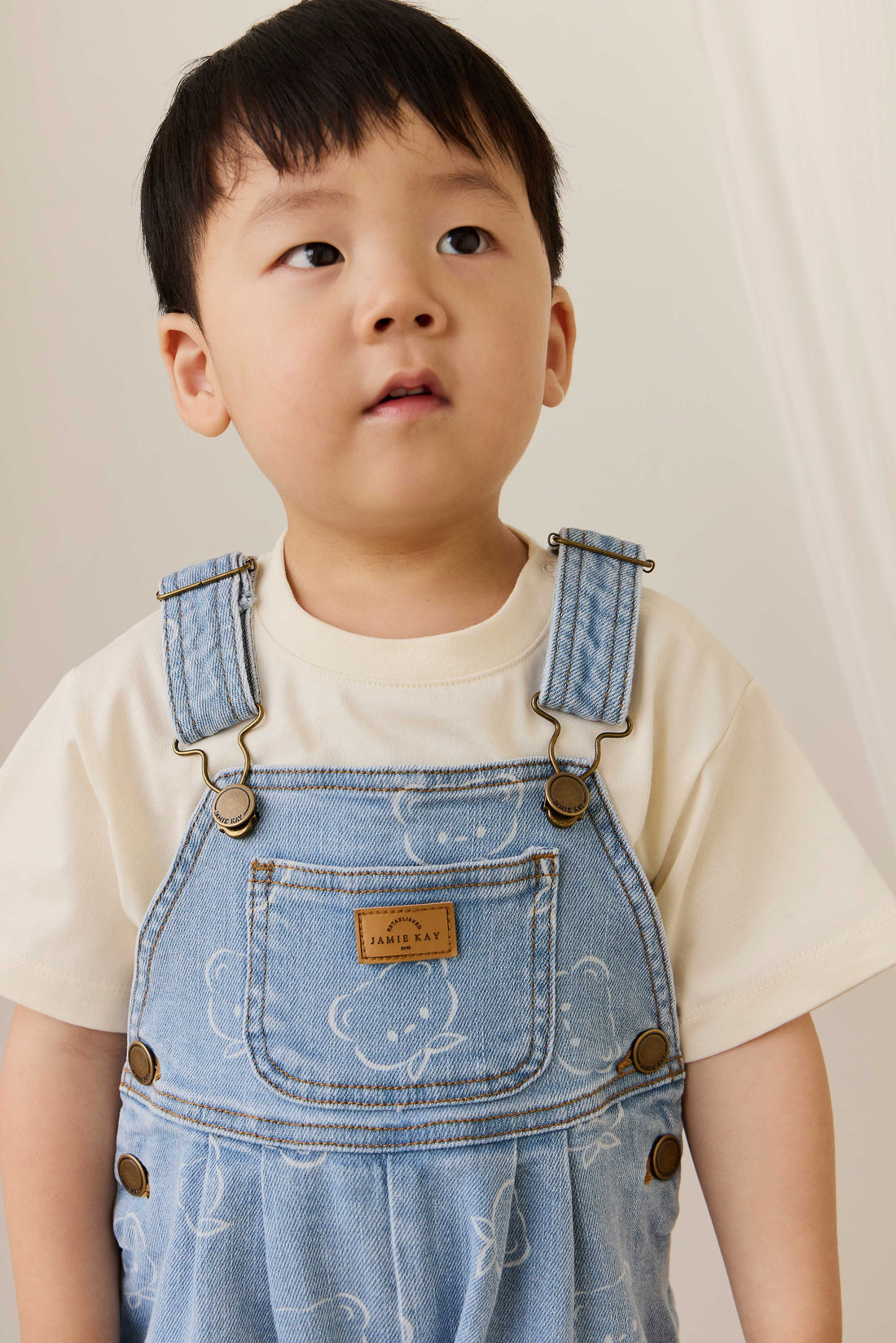 Blair Overall - Bowie Bear Denim Childrens Overall from Jamie Kay Australia