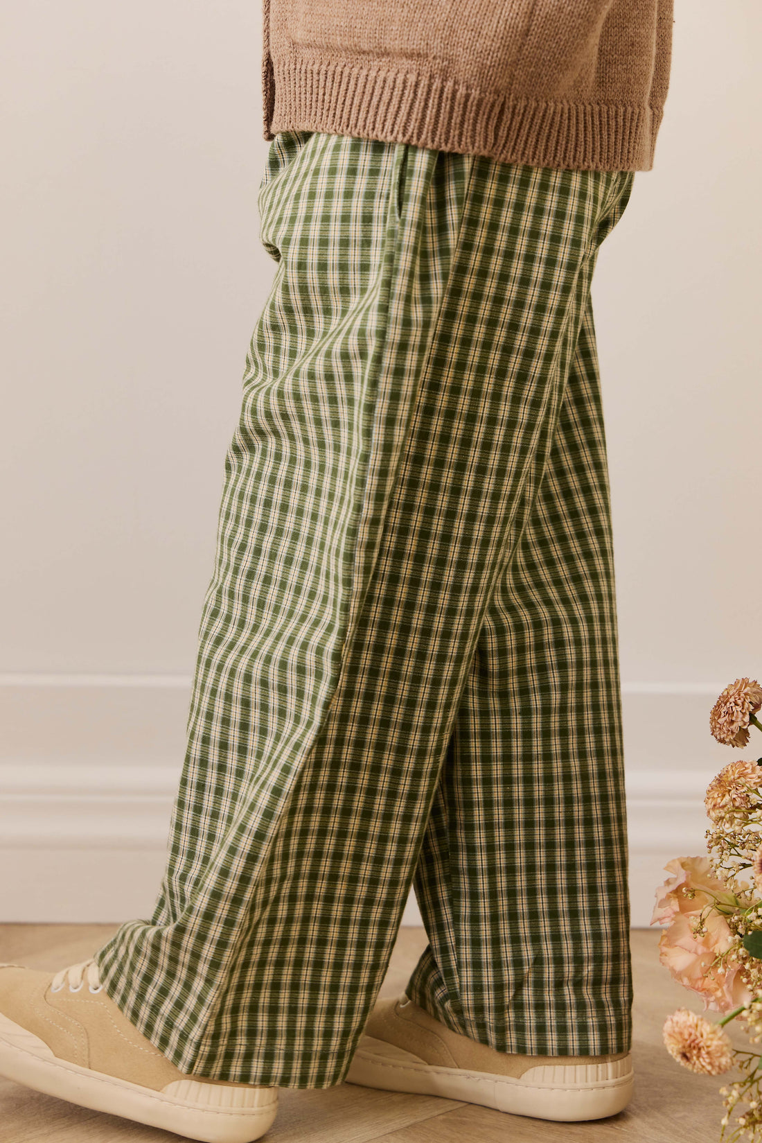 Organic Cotton Kenji Pant - Ravine Check Childrens Pant from Jamie Kay Australia
