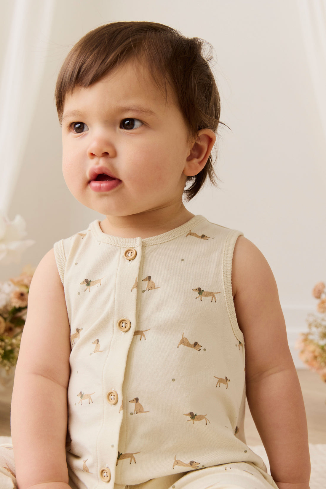 Organic Cotton Rupert Onepiece - Play Ball Cassava Childrens Onepiece from Jamie Kay Australia