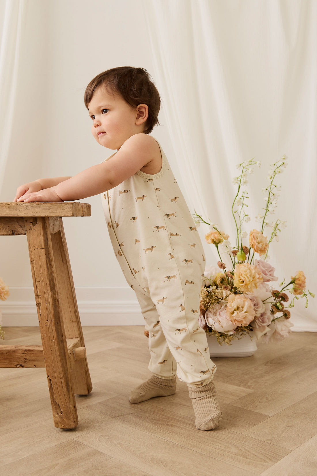 Organic Cotton Rupert Onepiece - Play Ball Cassava Childrens Onepiece from Jamie Kay Australia