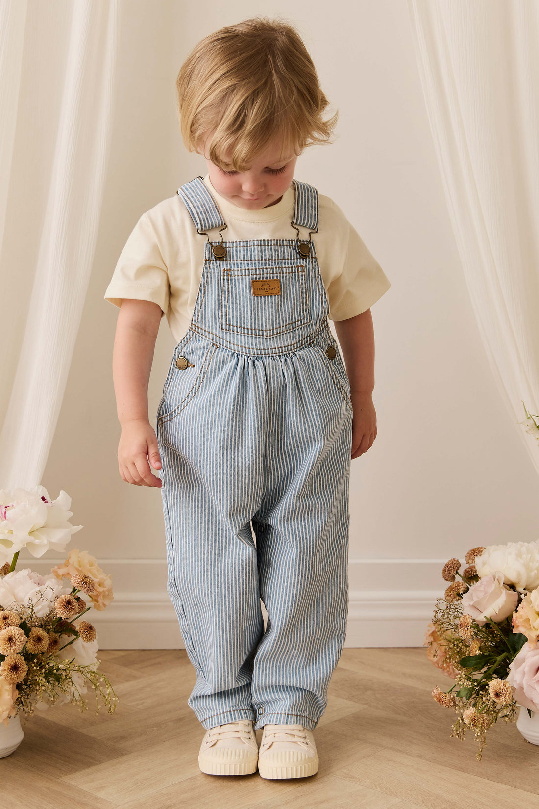 Cecil Overall - Holiday Stripe Childrens Overall from Jamie Kay Australia