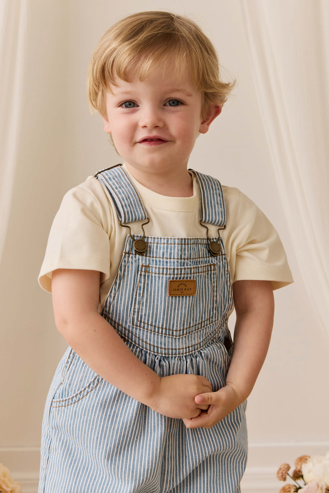 Cecil Overall - Holiday Stripe Childrens Overall from Jamie Kay Australia
