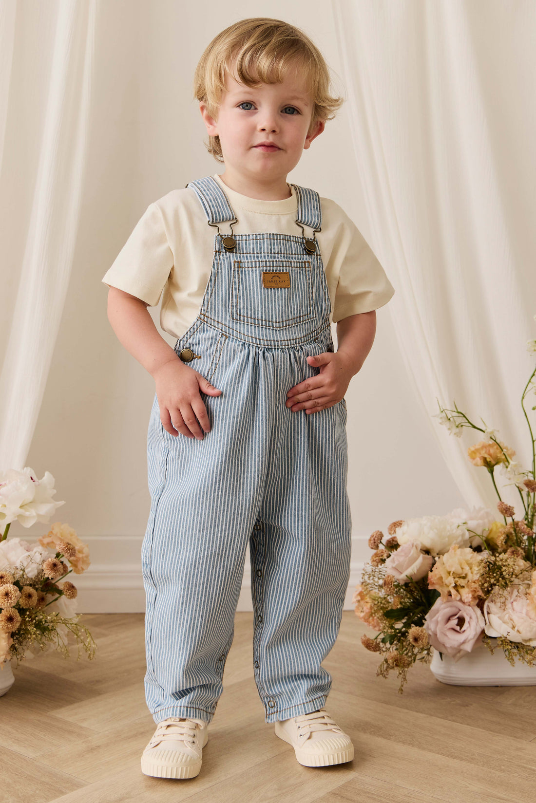 Cecil Overall - Holiday Stripe Childrens Overall from Jamie Kay Australia