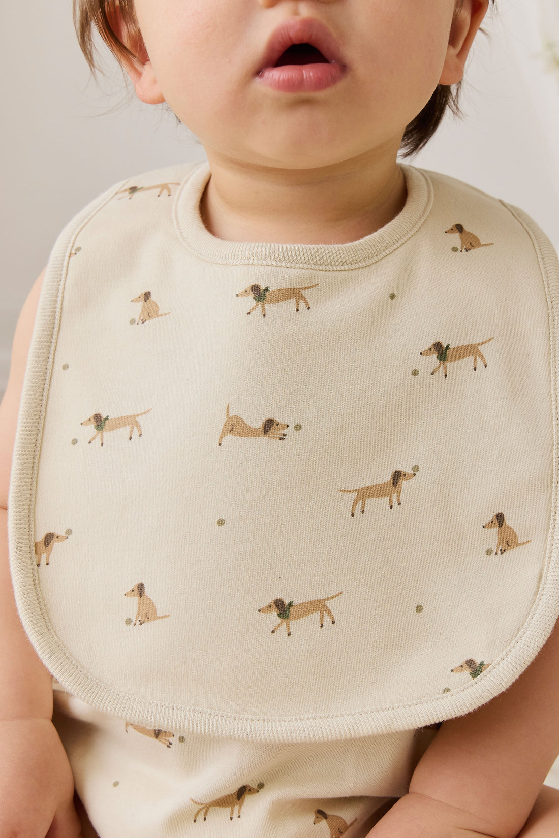 Organic Cotton Bib - Play Ball Cassava Childrens Bib from Jamie Kay Australia
