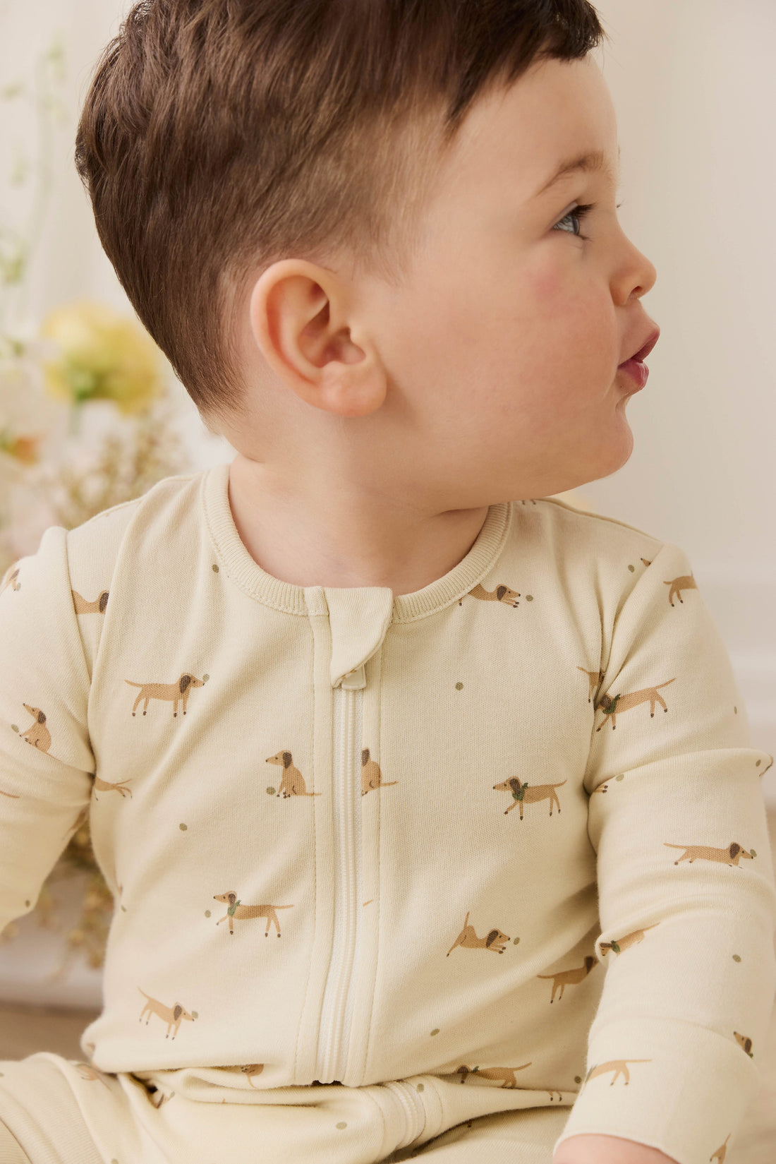 Organic Cotton Reese Zip Onepiece - Play Ball Cassava Childrens Onepiece from Jamie Kay Australia