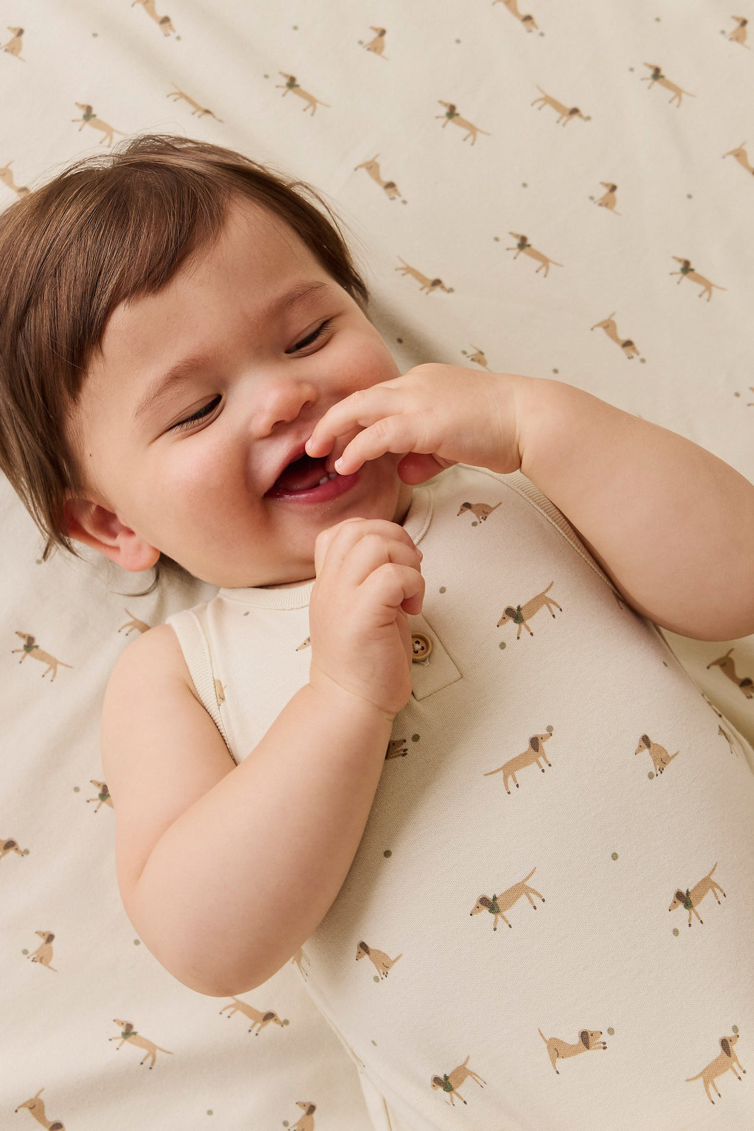 Organic Cotton Archie Playsuit - Play Ball Cassava Childrens Playsuit from Jamie Kay Australia
