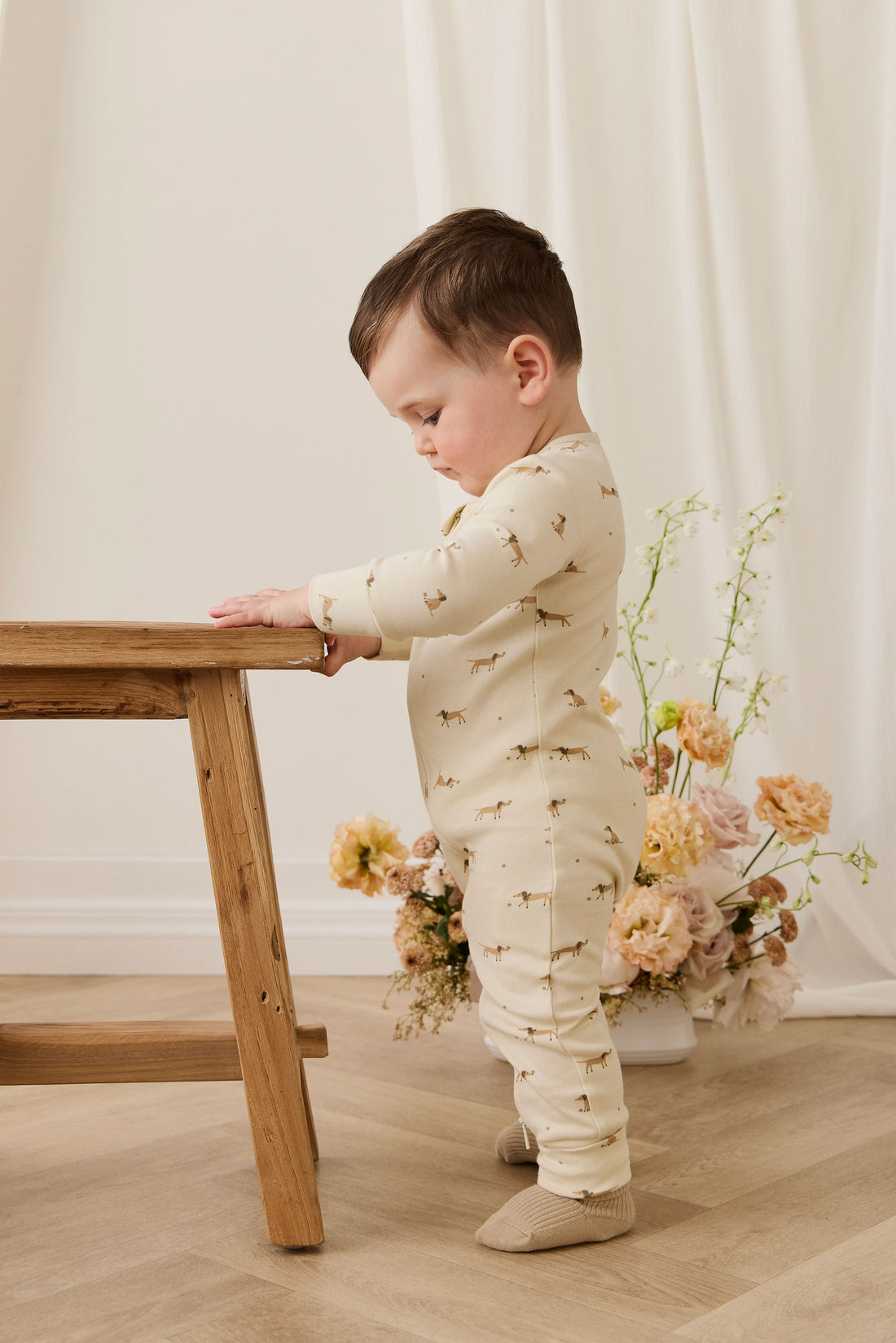 Organic Cotton Reese Zip Onepiece - Play Ball Cassava Childrens Onepiece from Jamie Kay Australia