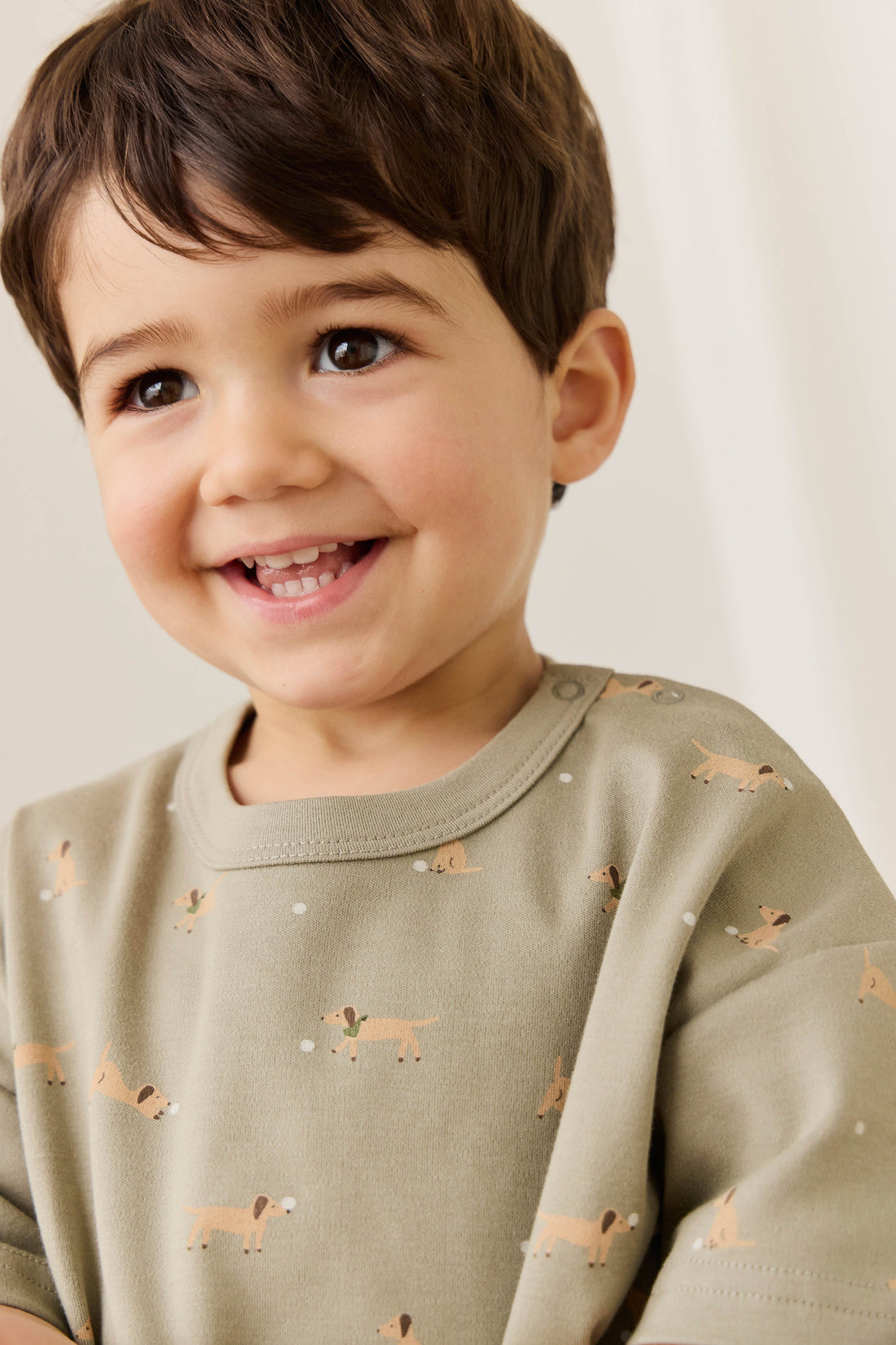 Pima Cotton Wesley Tee - Play Ball Vert Childrens Top from Jamie Kay Australia