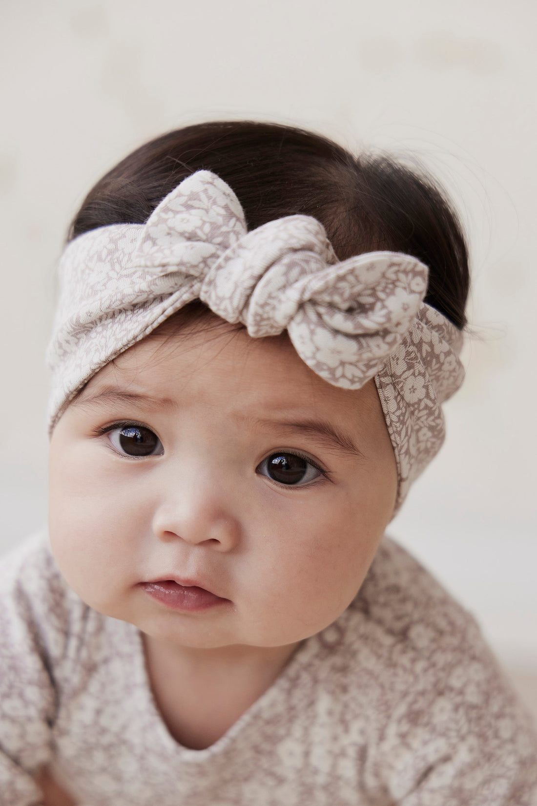 Organic Cotton Headband - Greta Floral Bark Childrens Headband from Jamie Kay Australia