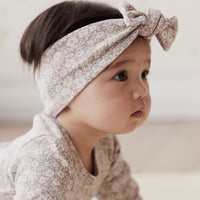 Organic Cotton Headband - Greta Floral Bark Childrens Headband from Jamie Kay Australia