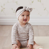 Organic Cotton Headband - Greta Floral Bark Childrens Headband from Jamie Kay Australia