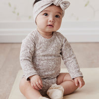 Organic Cotton Headband - Greta Floral Bark Childrens Headband from Jamie Kay Australia