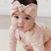 Organic Cotton Headband - Cindy Whisper Pink Childrens Headband from Jamie Kay Australia