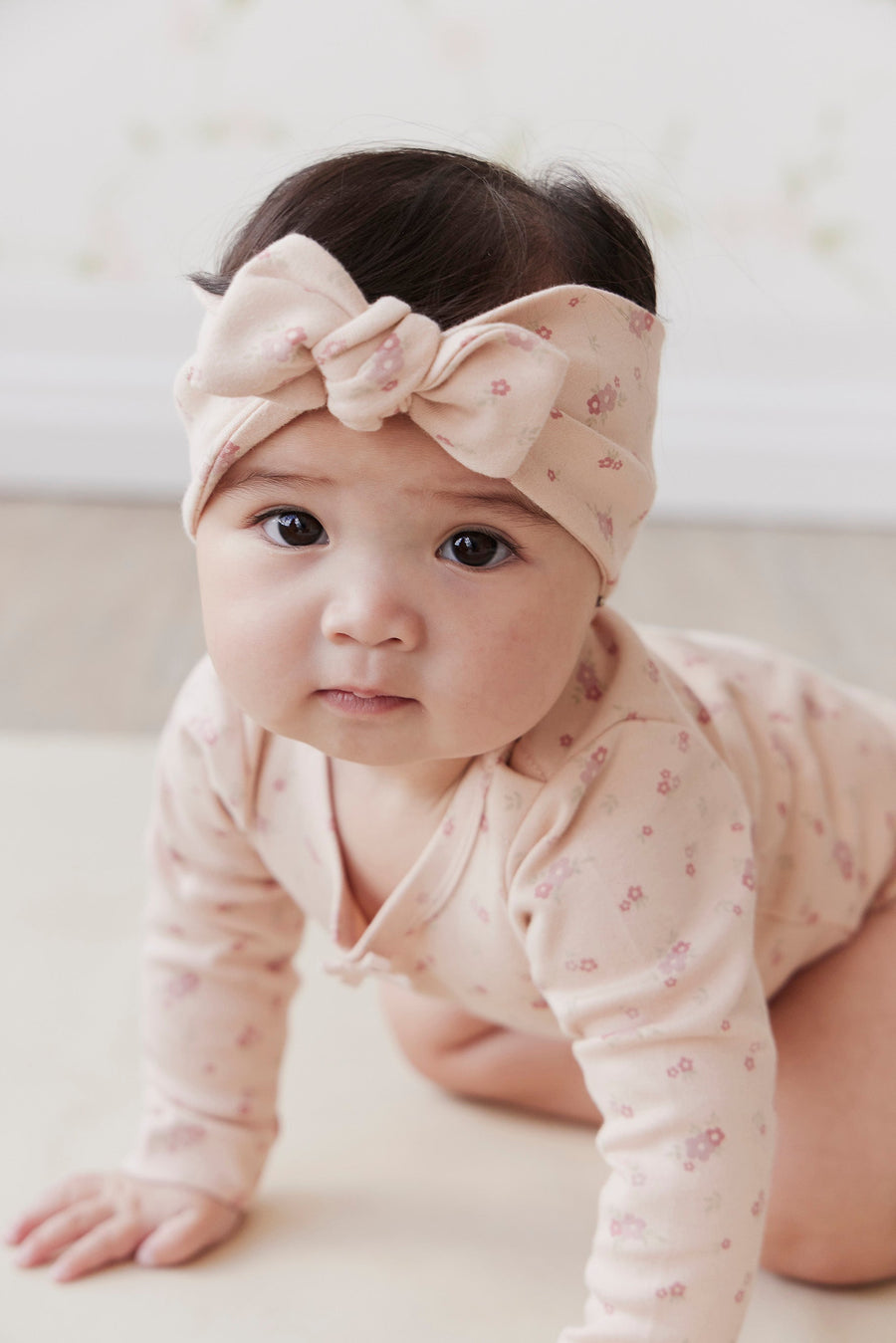 Organic Cotton Headband - Cindy Whisper Pink Childrens Headband from Jamie Kay Australia