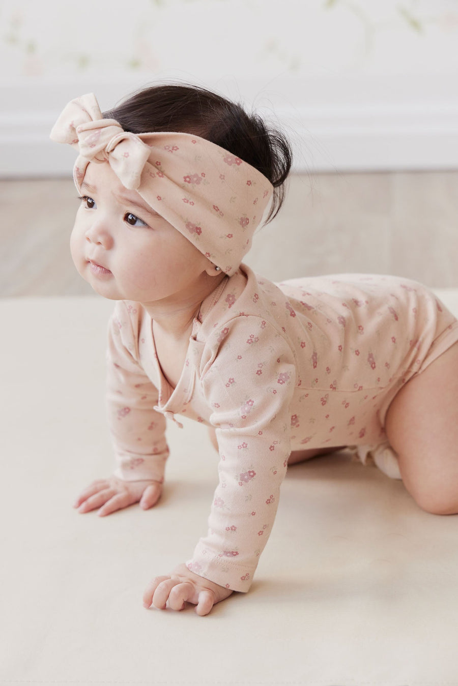 Organic Cotton Headband - Cindy Whisper Pink Childrens Headband from Jamie Kay Australia