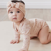 Organic Cotton Headband - Cindy Whisper Pink Childrens Headband from Jamie Kay Australia