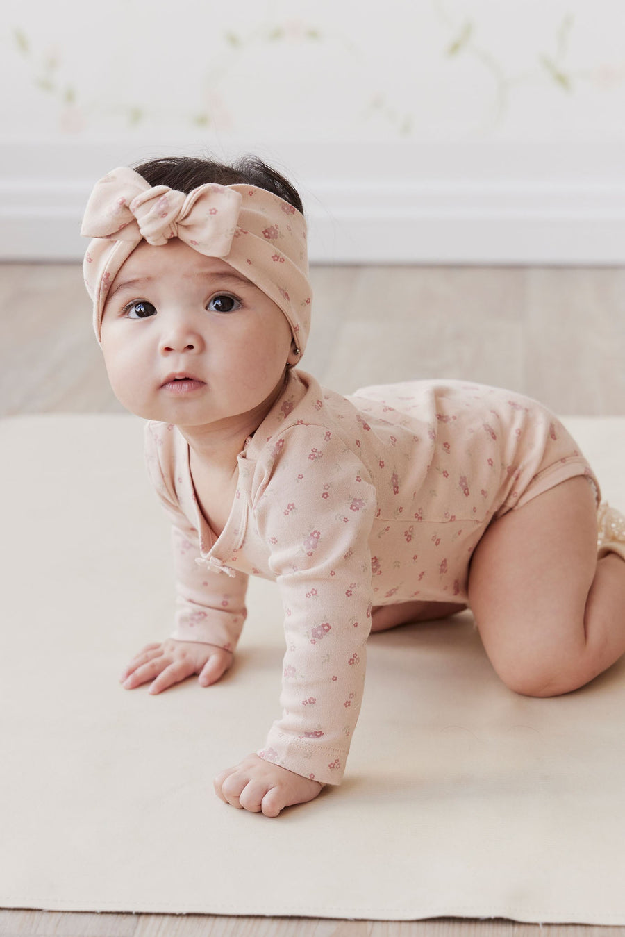 Organic Cotton Headband - Cindy Whisper Pink Childrens Headband from Jamie Kay Australia