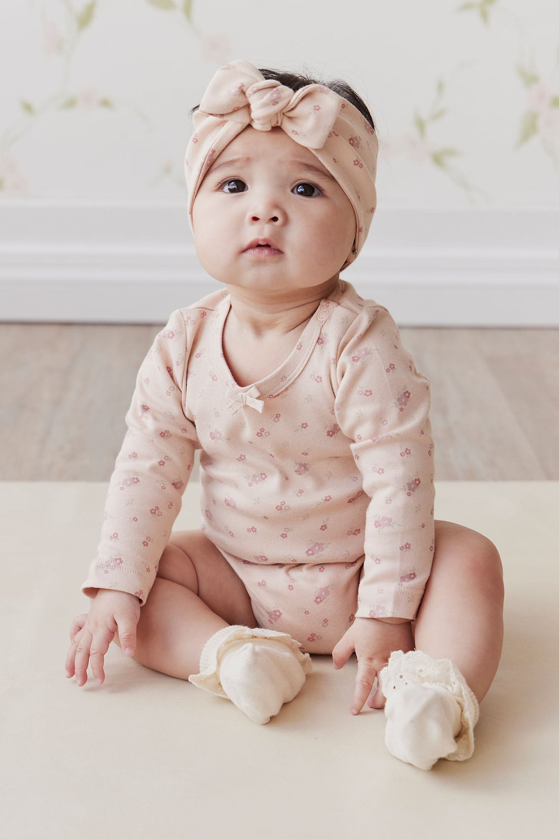 Organic Cotton Headband - Cindy Whisper Pink Childrens Headband from Jamie Kay Australia