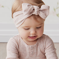 Organic Cotton Modal Headband - Powder Pink Marle Childrens Headband from Jamie Kay Australia