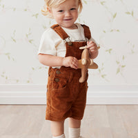 Casey Cord Short Overall - Cinnamon Childrens Overall from Jamie Kay Australia