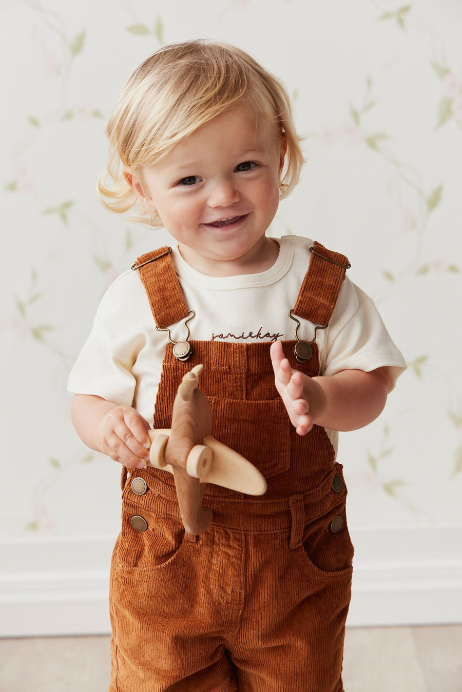 Casey Cord Short Overall - Cinnamon Childrens Overall from Jamie Kay Australia