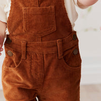 Casey Cord Short Overall - Cinnamon Childrens Overall from Jamie Kay Australia