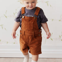 Casey Cord Short Overall - Cinnamon Childrens Overall from Jamie Kay Australia