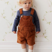 Casey Cord Short Overall - Cinnamon Childrens Overall from Jamie Kay Australia