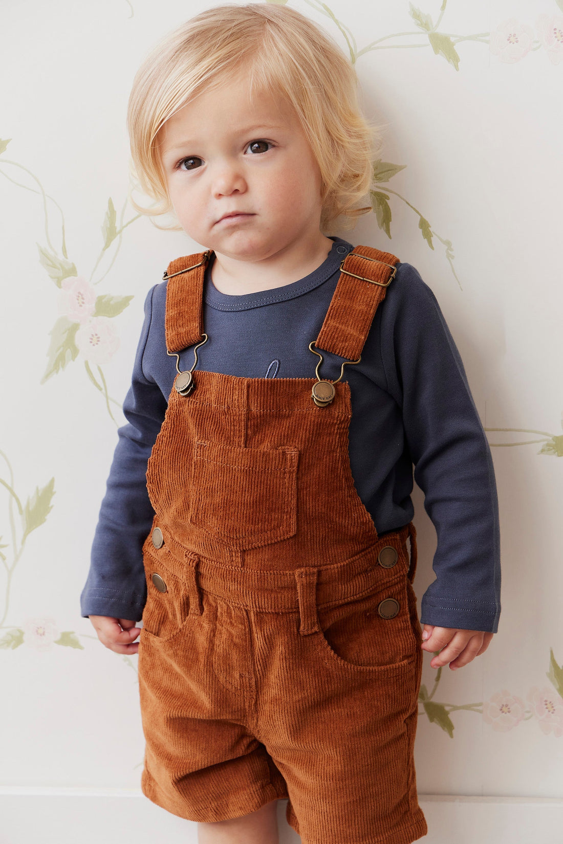 Casey Cord Short Overall - Cinnamon Childrens Overall from Jamie Kay Australia