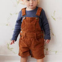 Casey Cord Short Overall - Cinnamon Childrens Overall from Jamie Kay Australia