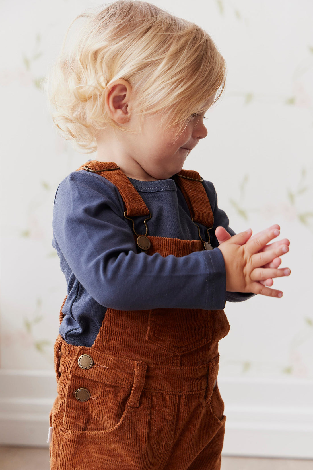 Casey Cord Short Overall - Cinnamon Childrens Overall from Jamie Kay Australia