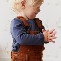 Casey Cord Short Overall - Cinnamon Childrens Overall from Jamie Kay Australia