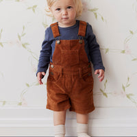 Casey Cord Short Overall - Cinnamon Childrens Overall from Jamie Kay Australia